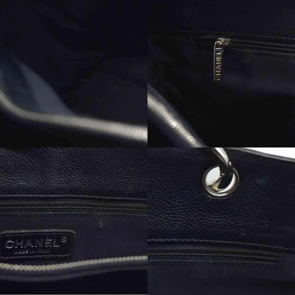 CHANEL Black Quilted Leather Double C Tote